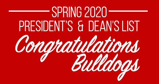 Spring 2020 President's and Dean's List