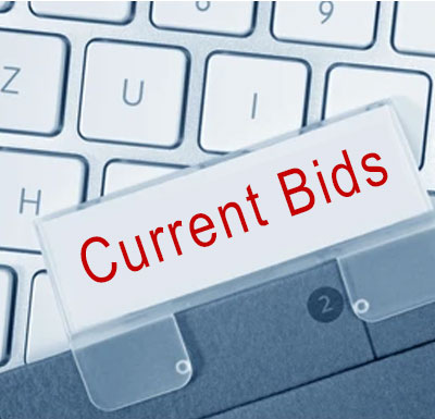 image of keyboard with Current Bids tab