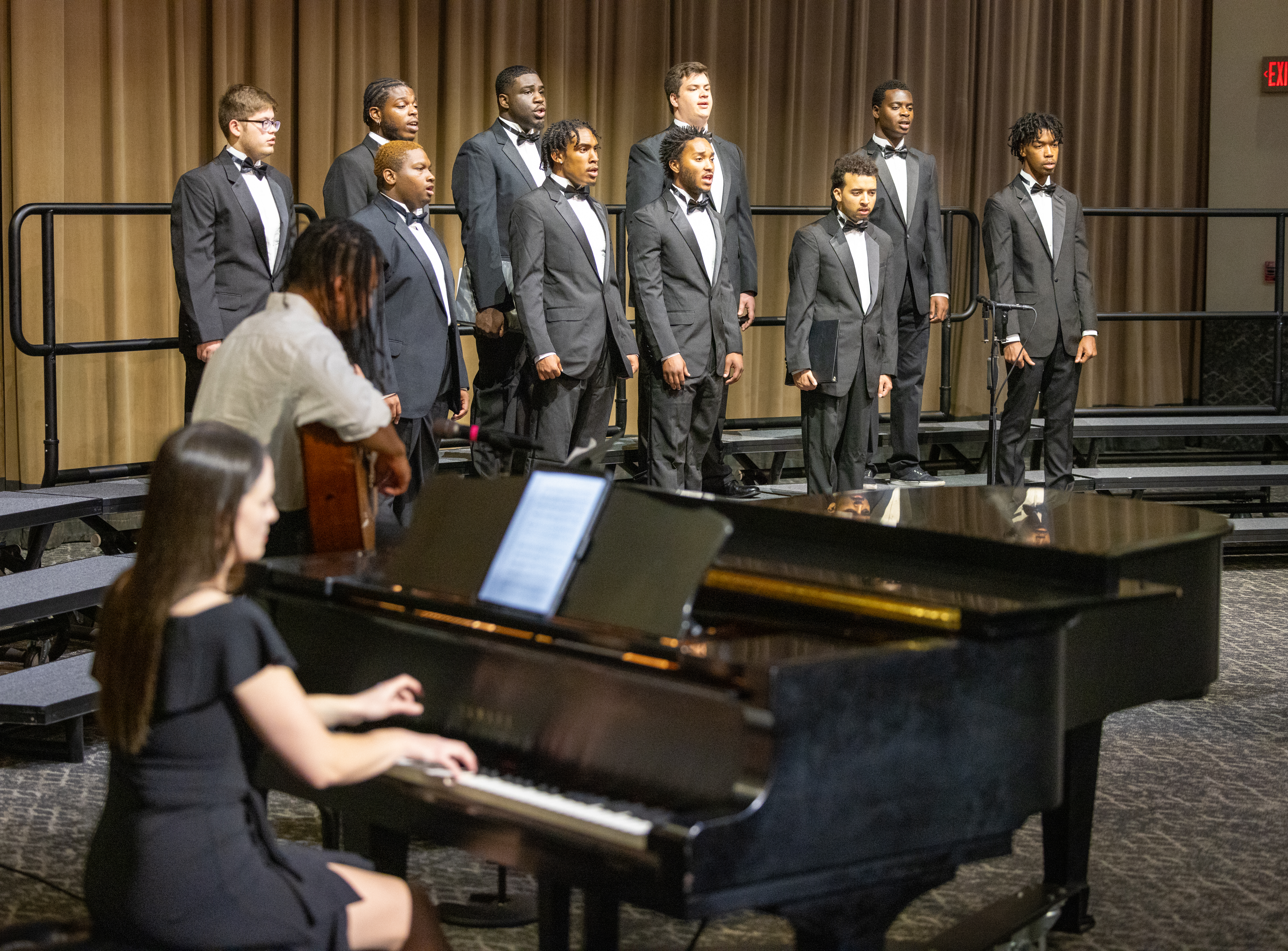 Choir performing with audience in view