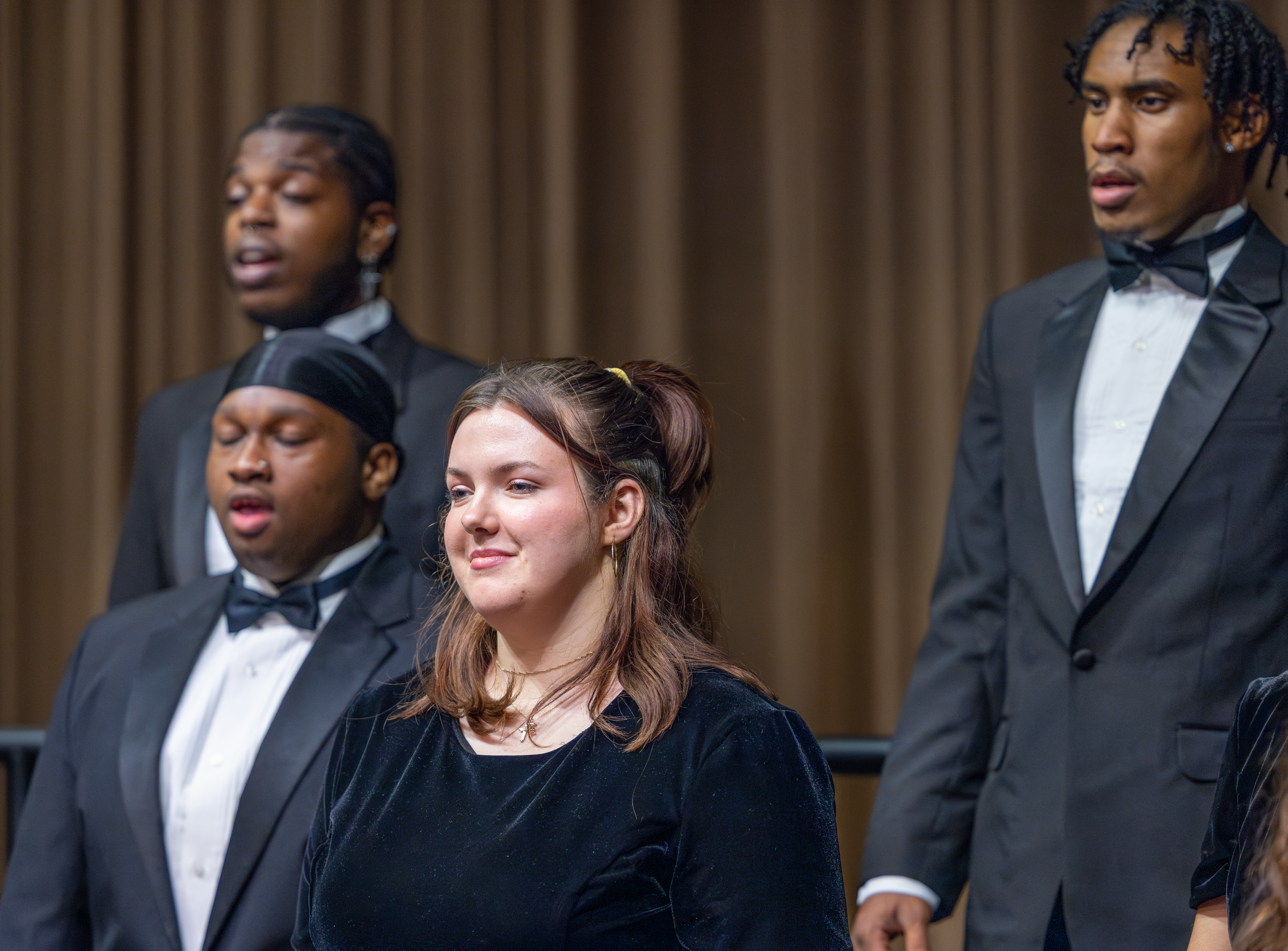 Choir group performing with audience in view