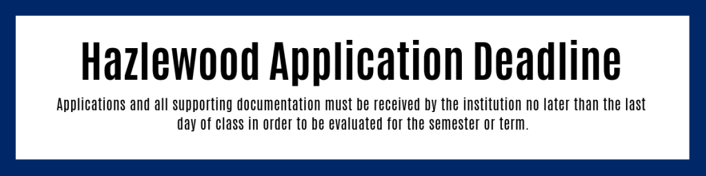 Hazlewood Application Deadline
